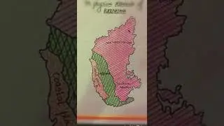 #map karnataka map with physical divisions #easy 💥