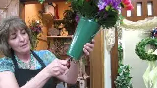 How to Decorate a Headstone with Memorial Flowers at the Cemetery