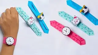 How to make paper watch / Origami Paper watch / Easy Origami /School Craft / world of art and craft