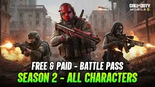 Season 2 (2026) All Free & Paid Characters - Battle Pass CODM - COD Mobile