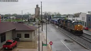 Northbound train @ approx. 3:15pm on 4-4-25 passing through Seymour, IN.