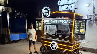 Cheba meat corner ludhiana 6x3 feet  fully lockable cart bike attached system