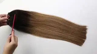 Sunny Hair brown to brown mixed blonde balayage  clip in human hair extensions