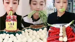 Garlic chili Spicy Food🌶️🌶️| ASMR Mukbang Garlic Chili Crispy eating show *FOOD VIDEOS