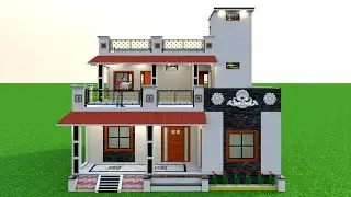 सबसे कम खर्चे में बनाये ये शानदार घर का नक्शा | दो मंजिला मकान का डिजाईन |