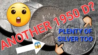 🍁1950 D??🍁 SO Many Silvers *PLUS* Varieties #coinrollhunting #nickels #silver #warnickel #coin
