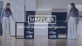 Simzlife 130-Can Beverage Refrigerator | Smart Cooling for Every Drink