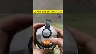 Testing UV DTF Stickers on Stainless Steel Surfaces: Smooth Application and Strong Adhesion.