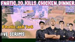 Fnatic Miramar 20 kill domination chicken dinner | fnatic ash 1v6 scrims customs  last zone 1080p