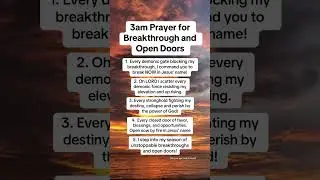 Midnight Prayer for Breakthrough and Open Doors #prayer #prayerworks #jesus #amen #successfulsamuel
