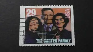 Postage stamp. USA. Country Singers. THE CARTER FAMILY. Price 29 cents.