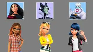 Miraculous into Disney Villains & Disney Villains as Miraculous | Marinette, Alya & Chloe