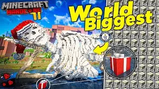 I Spent 100 Days Building The World&rsquo;s Biggest Skeleton in Minecraft!