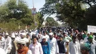Muslim Reservation Muk morcha At Latur Mahrashtra.At that time Adv.muhammadAli shaikh sahab.