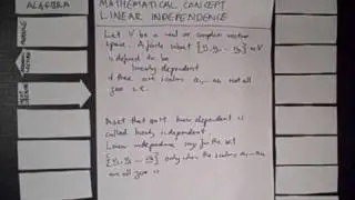 Linear Algebra Lecture 2.2: Linear Independence Mathematical Definition