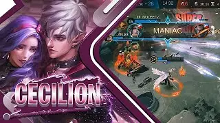 Cecilion Phantom Count Gameplay 2021 MANIAC | VINplays | Mobile Legends