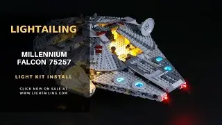 【LGK281 Installation Video】Lightailing Light kit for Lego Star Wars Millennium Falcon 75257