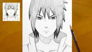 How to Draw Sasuke Uchiha Step by Step || Naruto Anime Drawing || Easy Anime Sketch