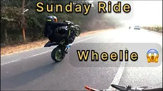 Kawasaki z900 wheelie on Sunday Ride | public reaction | 😍🙄