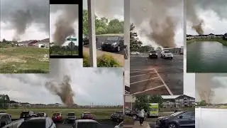 Greenwood Indiana, Synced Tornado Footage June 25, 2023 (every existing video of the tornado)