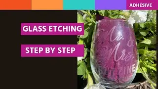 How to etch a wine glass l Vinyl crafts l Step by step adhesive vinyl instructions for etching glass