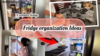 Fridge organization ideas in low budget 😍#lifestyle #home #kitchen #homeorganization