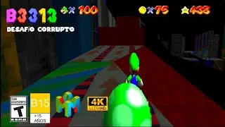 B3313 1.0.2 Desafío corrupto (SM64 Rom Hack) (M64plus AE) (4K,60 FPS)