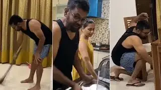 Director Sukumar Cleaning His House | Sukumar Helping His Wife | Manastars