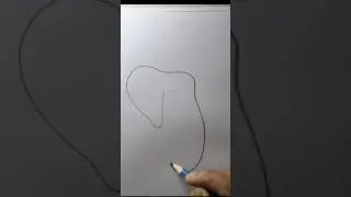 One line drawing easy/One line drawing animals/Elephant Line drawing art / How to draw one line art.