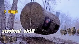 How I built a high altitude survival shelter in 7 days | Nature Solo US | survival skills