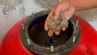 proceso cambio de arena del filtro de la piscina