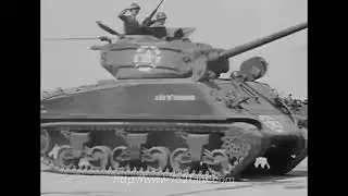 752nd Tank Battalion on Parade in Trieste, Italy (2 May 1946)