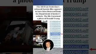 File 468 from Yesterday's released Epstein files appears to have been Removed from the #shorts #usa