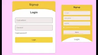 Responsive Login and Signup Form in HTML CSS & JavaScript