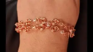COMO HACER UNA PULSERA DE COBRE CON FACETAS-HOW TO MAKE A COPPER BRACELET WITH FACETS