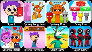 Squid Game,SprankySurvival,Beat Duet,Sprunky Run,Spranki Puzzle,Scary Run,Spranky Transformer