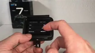 browsing through the GoPro Hero7 black menu