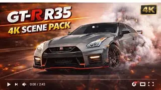 Nissan GTR r35 | 4k clips | scene pack for editing 