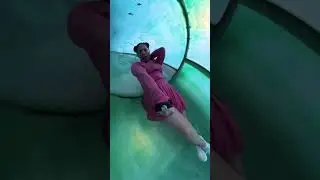 She Almost Had To Be SAVED On This WATER SLIDE! #shorts