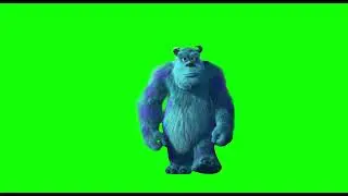 Monsters Inc. - Sulley Walking - Green Screen