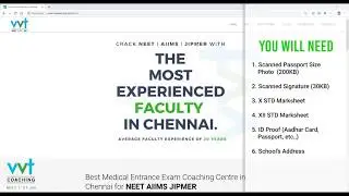 Step by Step instruction to fill in NEET APPLICATION FORM