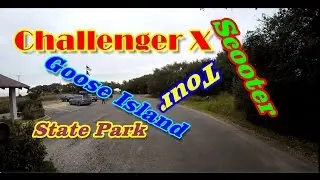 Challenger X scooter Tour Of Goose Island State Park   Front Gate to the Pier
