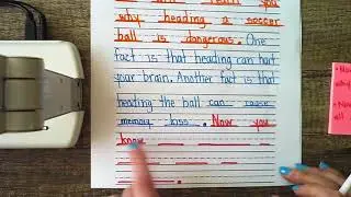 1st Grade Informative Writing, Closing Sentence, Kick It, Don't Head It