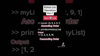Python List Operation | Part 1