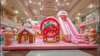 🌈 Step Into a SWEET Adventure! | Giant Candy-Themed Inflatable Play Centre for Kids & Families