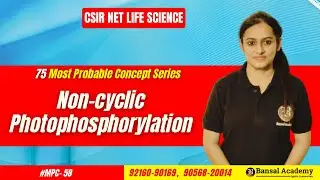 Non-cyclic Photophosphorylation MPC-58 -Plant Physiology Most important topics CSIR NET Life Science