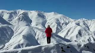 Beautiful view of the Alborz mountain range in northern Iran 