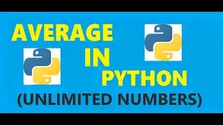 Taking Average in Python, Easy Method(Multiple Numbers)