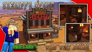 Minecraft Sheriffs Office TUTORIAL- How to build a Sheriff's office - Minecraft Wild West Builds
