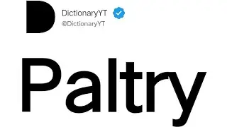 Paltry Meaning in English